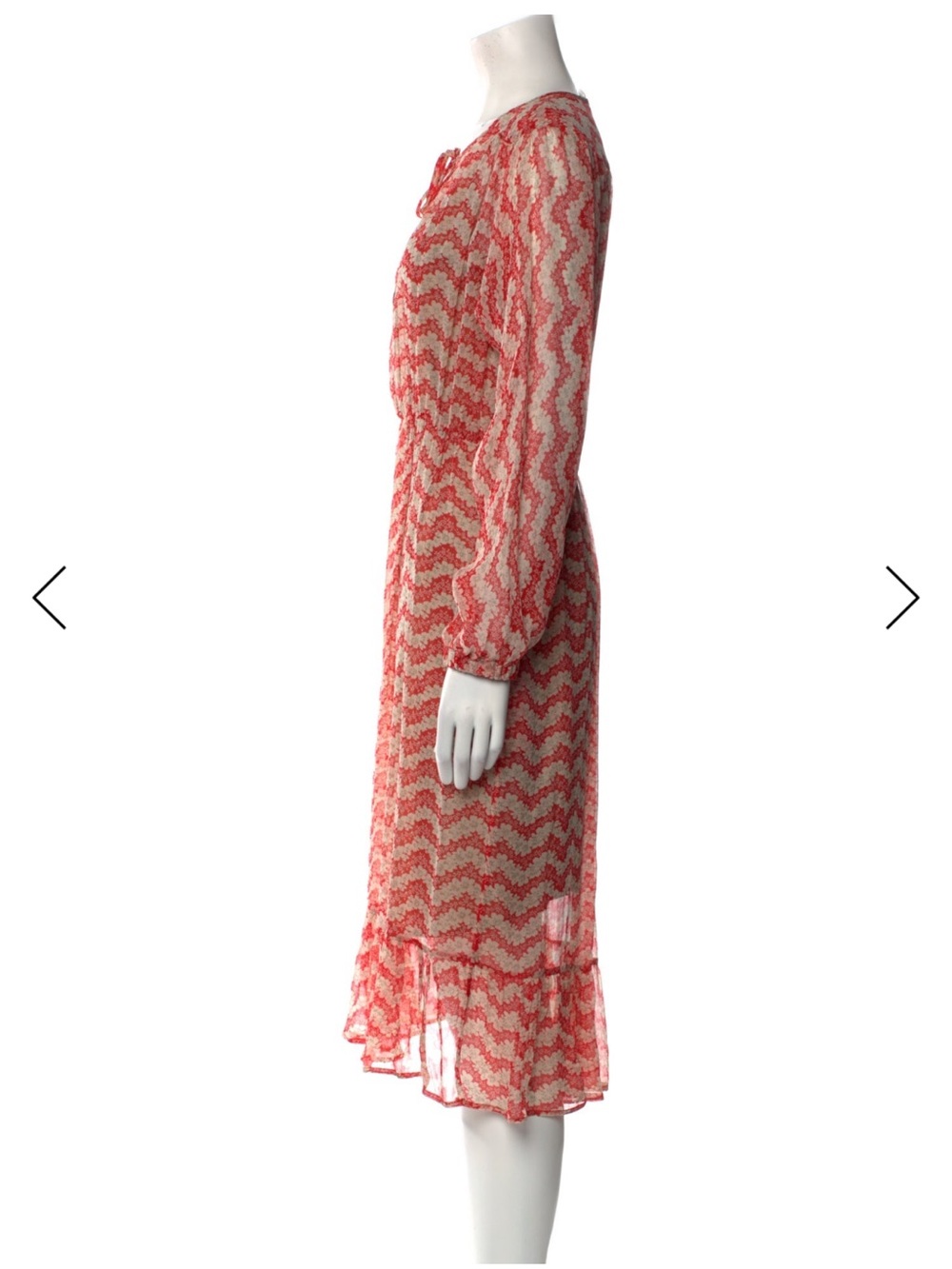 The Kooples Red Dress Pattern - Picture 2 of 7
